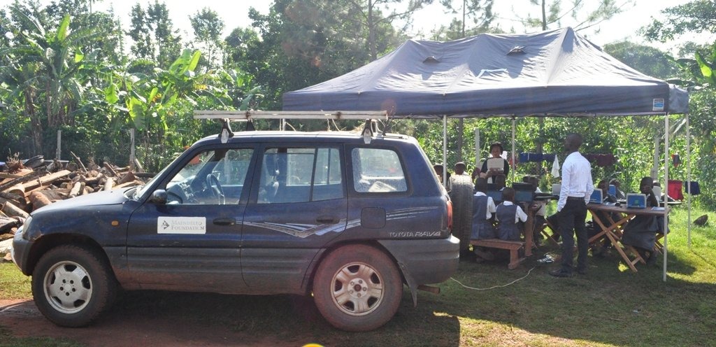 Mobile Solar Computer Classroom setup